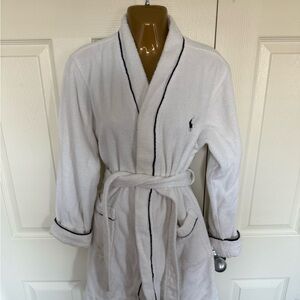 Ralph Lauren Polo White shirt terry cloth robe